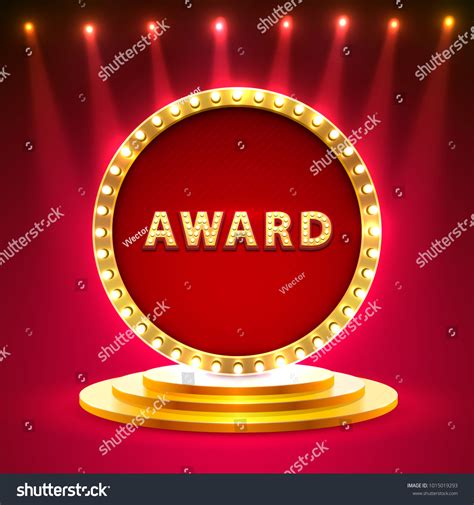 Podium Award Background Spotlights Vector Illustration Stock Vector ...