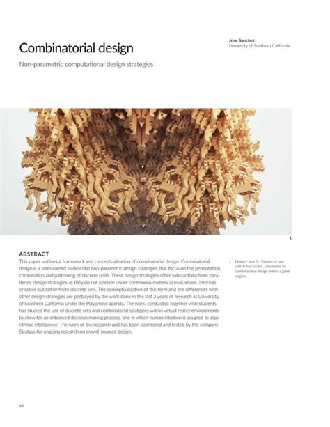 Combinatorial Design | Parametric House