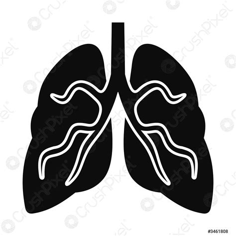 Tuberculosis Lungs Icon Simple Style Stock Vector 3461808 Crushpixel