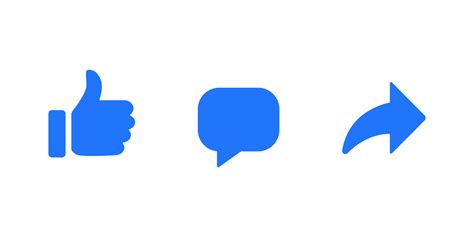 Like Comment And Share Button Icon Vector Elements Of Social Media