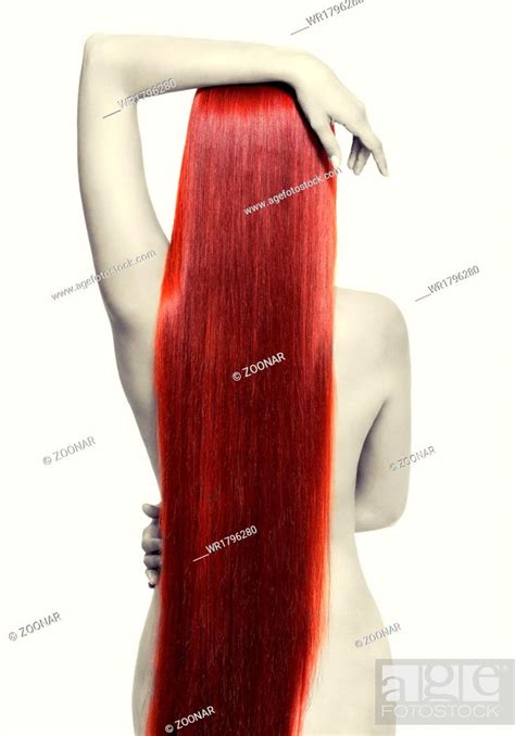 Nude Woman With Long Red Hair Stock Photo Picture And Royalty Free