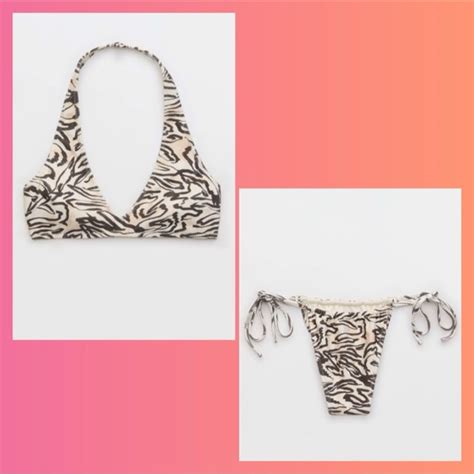 Aerie Swim Nwt Aerie Shine Rib Bikini Set Small Poshmark