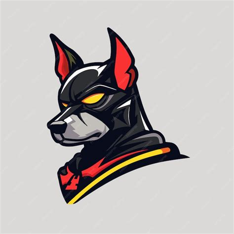 Premium Vector | K9 dog Esport vector logo blank background