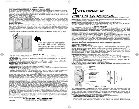 Intermatic Timer Manual Pdf