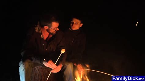 Teen And His Stepdad Sleep Naked Together While Camping