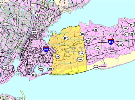 Map That Shows Border Between Nassau And Queens New York Hempstead Neighborhood School