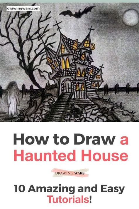 The Best 10 Tutorials On How To Draw A Haunted House Step By Step Learn How To Draw A Haunted