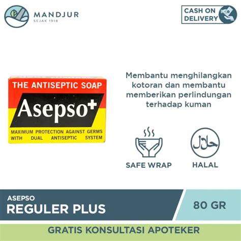 Asepso Plus 80 Gram Sabun Batang Antiseptik Lazada Indonesia