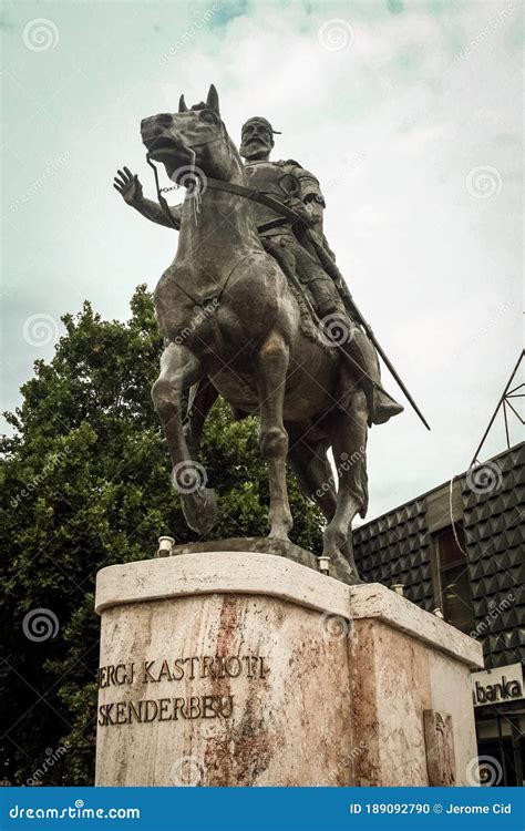 Gjergj Kastriot Skenderbeu Statue in the Albanian Part of Skopje ...