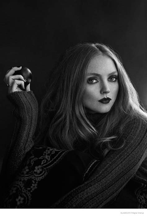 Lily Cole Models Red Hot Fashion Looks In Cover Story Of Glamour Italia