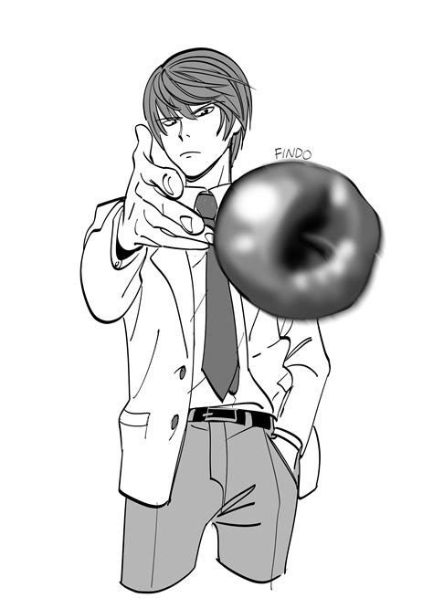 Light Yagami Full Body Drawing