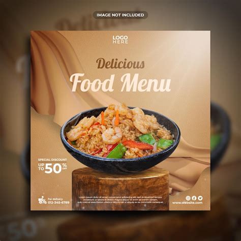 Premium Psd Delicious Food Menu Social Media Post Template