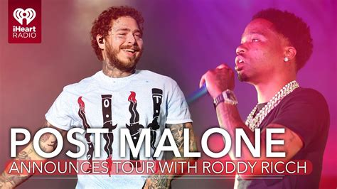 Post Malone Announces Tour With Roddy Ricch Fast Facts Youtube