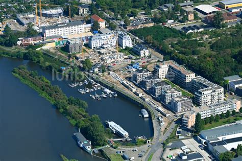 Dresden Aus Der Vogelperspektive Baustelle Zum Neubau Einer