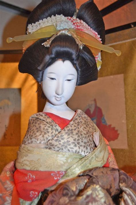 Meiji Period Oiran Courtesan And Attendant Dolls Japanese Dolls