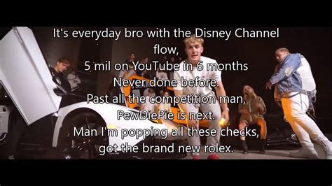 It S Everyday Bro Jake Paul Ft Team 10 Lyrics Tube Goals YouTube