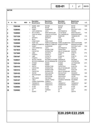 New Holland E22 2 Sr Mini Crawler Excavator Parts Catalogue Manual PDF