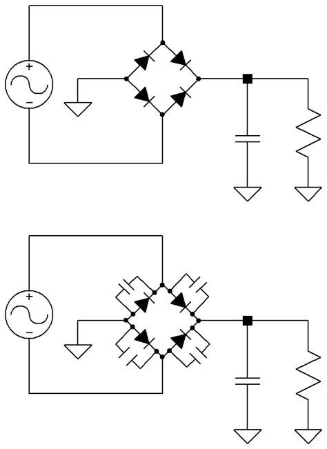 Adding Capacitors In Parallel On A Bridge Rectifier Eeweb