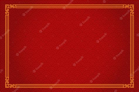 Premium Vector | Chinese new year frame for background red