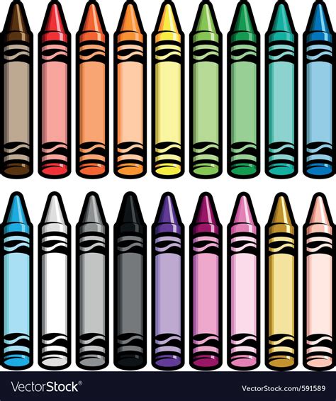 Crayons Royalty Free Vector Image - VectorStock