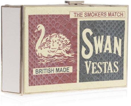 Anya Hindmarch Swan Vesta Matchbox Clutch in Multicolor (gold) | Lyst