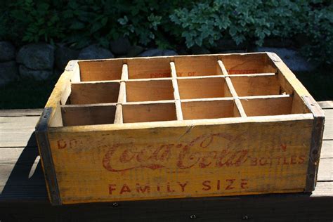 Vintage S Yellow Coca Cola Wooden Crate Dividers