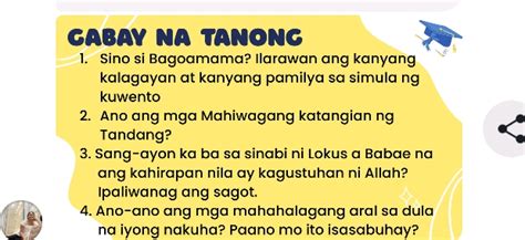 GABAY NA TANONG 1 Sino Si Bagoamama Llarawan StudyX