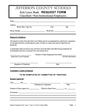 Sick Leave Form - Fill and Sign Printable Template Online