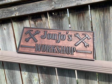 Personalized Workshop Wood Sign, Custom Workshop Sign, Personalized ...