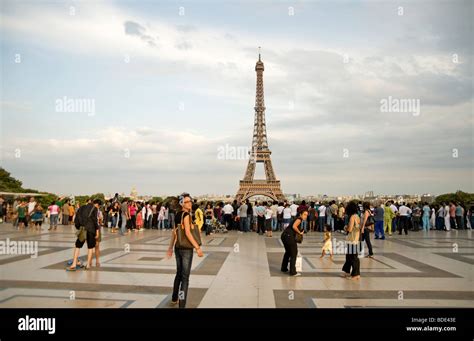 Eiffel Tower People Paris Stock Photo Alamy