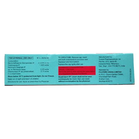 Quadriderm RF Cream 5gm Price Uses Side Effects Netmeds