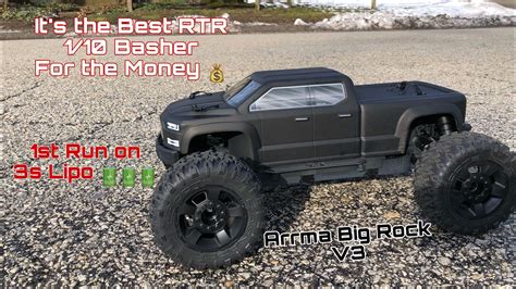 Arrma Big Rock Crew Cab V St Run On S Lipo Battery Youtube