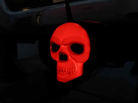 Skull Led Lighted Trailer Hitch Cover 1 14 And 2 Hitches Black Reese Hitch Covers Rp86529