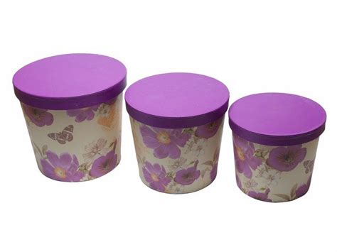 Cutii Tip Cilindru Pentru Aranjamente Florale Set 3 Buc 43768 Celoplast