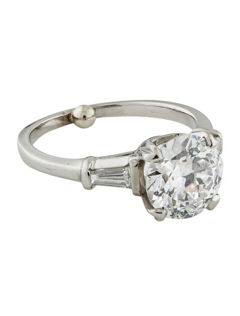 Engagement Ring Platinum 3.37ct Diamond Engagement Ring - 900 Platinum ...