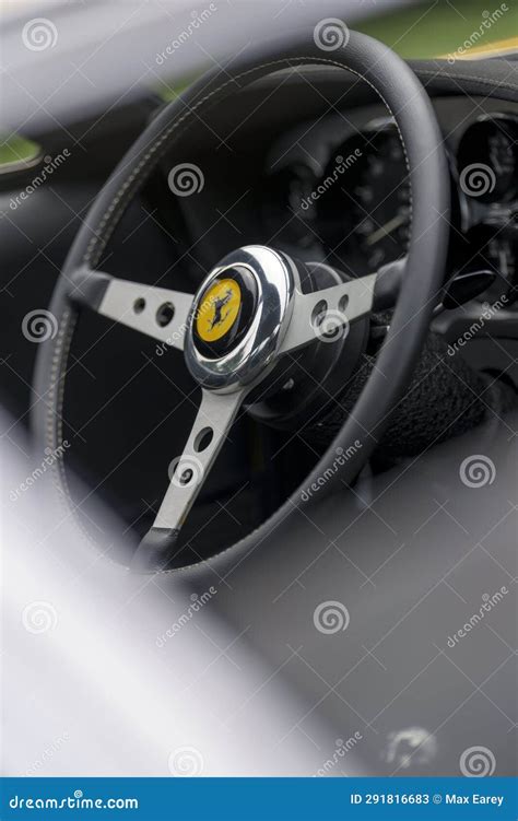 Ferrari Classic Steering Wheel Editorial Stock Photo Image Of Hand