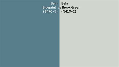 Behr Blueprint Vs Brook Green Side By Side Comparison