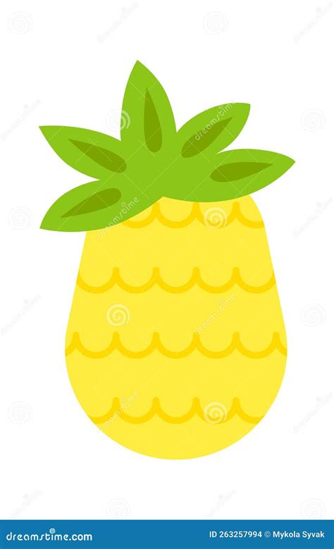 Pineapple Tropical Fruit Stock Vector Illustration Of Tropical 263257994