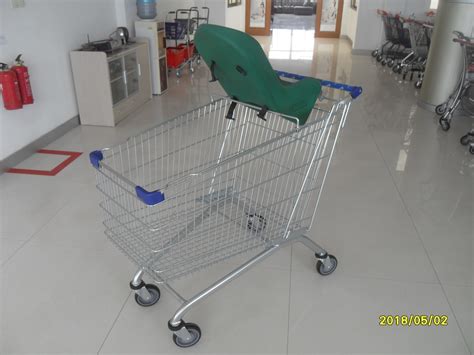 Supermarket Grocery Shopping Cart 210l Metal Steel Grocery Buggy