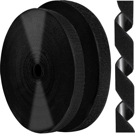 Amazon 3 4 Inch X 82 Feet Black Hook Loop Strips With Adhesive