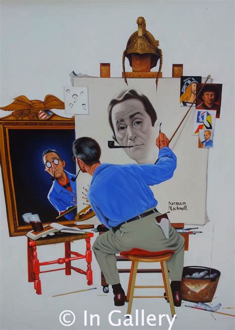 Triple Self Portrait- Norman Rockwell by inkrabi on DeviantArt