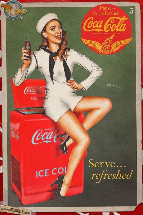 Pin By James Darsnek On Ads In 2024 Coca Cola Pin Up Girl Tattoos