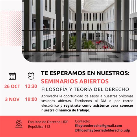 De Octubre Y De Noviembre Seminarios Abiertos Filosof A Y Teor A