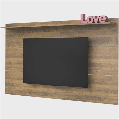 Painel Suporte para TV Até 60 Polegadas 1 Prateleira Slim Artely