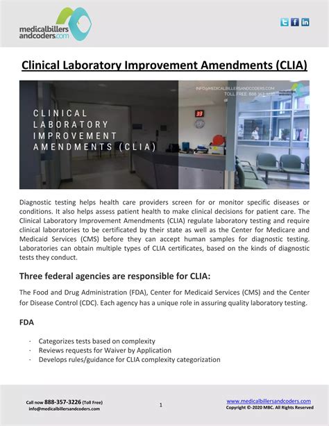 Clinical Laboratory Improvement Amendments Clia Pdf