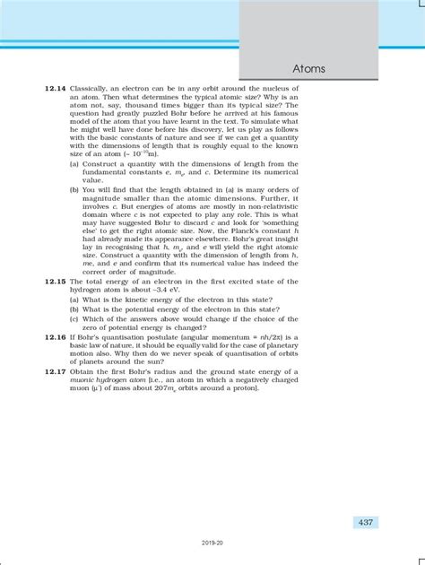 Ncert Book Class 12 Physics Chapter 12 Atoms Pdf Aglasem