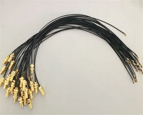 100pc RP SMA Female Pin to IPX u.fl IPEX Connector RF Pigtail Cable 1. ...