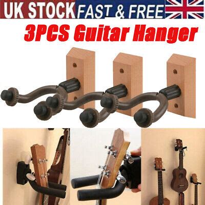 Pcs Guitar Hanger Wall Mount Stand Hook Wall Holder Rack Bracket Bass