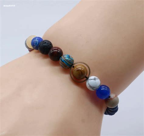 Solar System BraceletNatural Stone Eight Planets Bracelet Etsy