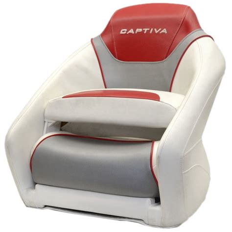 Rinker 216 Captiva Oem Red White Silver Boat Bolster Seat Second